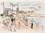 Penzance Prominade by Alan Furneaux, watercolour on paper, sold Jun 2021
