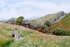 'Hay Field Corfe Castle' by Charles Gregory, offered Jun 2012