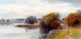 On the River Trent and Swarkstone, a pair by Frank Gresley, both signed 'Frank Gresley' (lower right) watercolour, sold Jun 2012