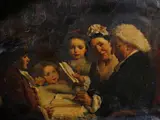 Oliver Goldsmith and Family by Alfred Edward Emslie, sold Mar 2012