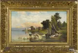 coastal landscape by Carl Philipp Weber, oil on canvas, offered Jan 2018