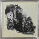 illustration titled Blackie Helps Out by Charles Chambers, oil on canvas, offered Jan 2018