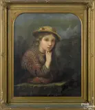 portrait of a girl by Frederick Spang, oil on canvas, offered Jan 2018