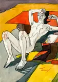 Untitled (Nude) by Albert Wainwright, watercolor on paper, sold Jun 2022