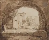 Lavoir à Rome by François Marius Granet, Lavis bistre, plume et encre brune sur traits de crayon noir, sold Mar 2023