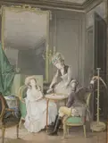 La Collation au boudoir by Nicolas Lavreince, Gouache, sold Mar 2023
