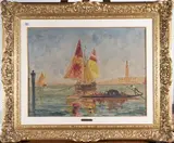 Venise by Charles Cousin, Aquarelle signée en bas à gauche, sold Nov 2022