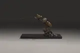 Trois moineaux et un escargot sur une branche feuillagée by Irénée Rochard, Épreuve en bronze patiné, sold Nov 2022