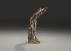 Torino La plongeuse by Odoardo Tabacchi, Épreuve en bronze à patine argentée, sold Nov 2022