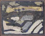 Le soir by Henri Guibal, 1978, Technique mixte, huile et collage de tissus sur toile, sold Oct 2022