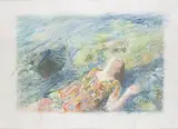 Untitled by Yigal Ozeri, 2012, Technique mixte, aquarelle, gouache et encre sur papier, sold Oct 2022