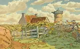 Le vieux moulin à Loguivy (planche 13 de la série Beau pays de Bretagne) by Henri Rivière, Lithographie en couleurs, sold Nov 2020