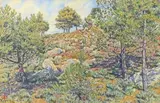 Loguivy, Landiris, août 1910 by Henri Rivière, Aquarelle, sold Nov 2020