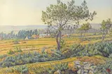 Morgat, le village de Lesquiffinec, septembre 1913 by Henri Rivière, Aquarelle, sold Nov 2020