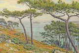 Kerhors, baie de Paimpol, septembre 1901 by Henri Rivière, Aquarelle, sold Nov 2020