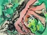 ** L'eau verte, le plongeur by Édouard Pignon, 1965, Gouache, sold Nov 2020