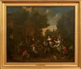 Réjouissances paysannes sur une place de village by Peter van Bredael, Toile, sold May 2013