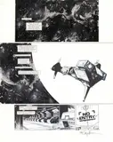 Zéro absolu - Deuxième acte by Christophe Bec, Encre de Chine et gouache blanche sur papier pour la planche, sold Nov 2023
