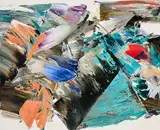 Sans titre by Marcelle Ferron, oil on canvas, sold May 2019