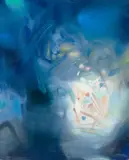Bleuté by Chu Teh-chun, 1988, oil on canvas, sold May 2019