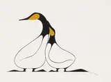 Two Geese by Benjamin Chee Chee, 1977, acrylic on paper, sold Nov 2019