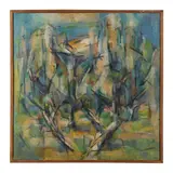Untitled (Olive Trees) by Claude Vallet, Oil on canvas, sold Apr 2023