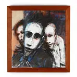 Untitled (three figures) by Robert Broderson, Oil on canvas, sold Apr 2023