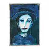 Girl with Hat by Robert Broderson, Oil on canvas, sold Apr 2023