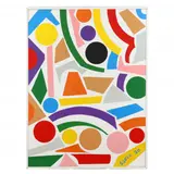 Large Colorful Hard-Edge Painting by Sam Ezell, Oil on canvas, sold Apr 2023