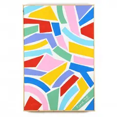 Colorful Hard-Edge Painting by Sam Ezell, Oil on canvas, sold Apr 2023