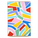 Colorful Hard-Edge Painting by Sam Ezell, Oil on canvas, sold Apr 2023