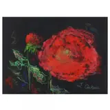 A Rose by Louise Cochrane, Pastel on paper, sold Apr 2023