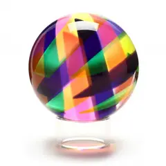 Optical Sphere Sculpture by Vasa Mihich, Colored acrylic, sold Apr 2023