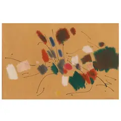 Untitled by Al Newbill, Gouache and ink on paper, sold Apr 2023