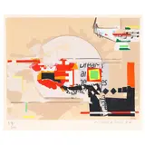 Composition by Sam Middleton, Silkscreen print in colors, sold Apr 2023