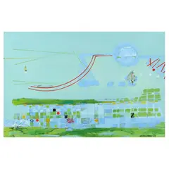 Polder Spring I by Sam Middleton, Gouache and ink on paper, sold Apr 2023