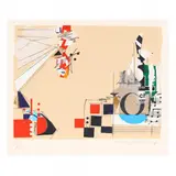 Composition by Sam Middleton, Silkscreen print in colors, sold Apr 2023