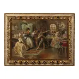 An Elegant Party in Fancy Dress by Americo Makk, Oil on canvas, sold Apr 2023