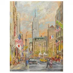 View of Empire State Building by Kamil Kubík, Pastel on paper, sold Apr 2023
