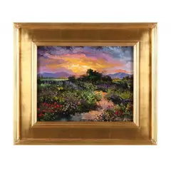 Piercing Sunset by Thomas DeDecker, Oil on board, sold Apr 2023