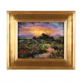 Piercing Sunset by Thomas DeDecker, Oil on board, sold Apr 2023