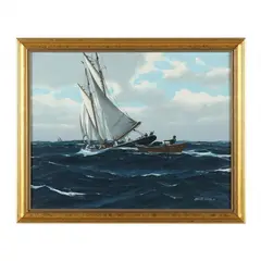 The Greeting by Hunter Wood, Oil on canvas, sold Apr 2023