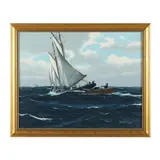 The Greeting by Hunter Wood, Oil on canvas, sold Apr 2023