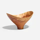 Footed bowl by Bob Stocksdale, 1985, pink ivory wood, sold Jan 2026