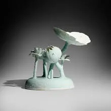 Pond Study #1 by Cliff Lee, 2010, celadon-glazed porcelain, sold Jan 2026
