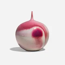 Vase by Cliff Lee, 2007, oxblood-glazed porcelain, sold Jan 2026