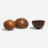 Untitled (Miniature Vessels) by David Ellsworth, Australian grass tree, cocobolo, tulipwood, sold Jan 2026