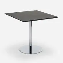 Dining table by Gubi, c. 2000, chrome-plated steel, painted mdf, sold Aug 2022