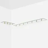 Coat racks, set of two by Osvaldo Borsani, c. 1950, tempered glass, brass, rubber, sold Aug 2022