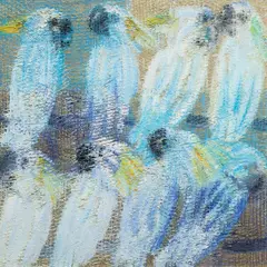 Whisper by Hunt Slonem, 2010, oil on canvas, sold May 2025